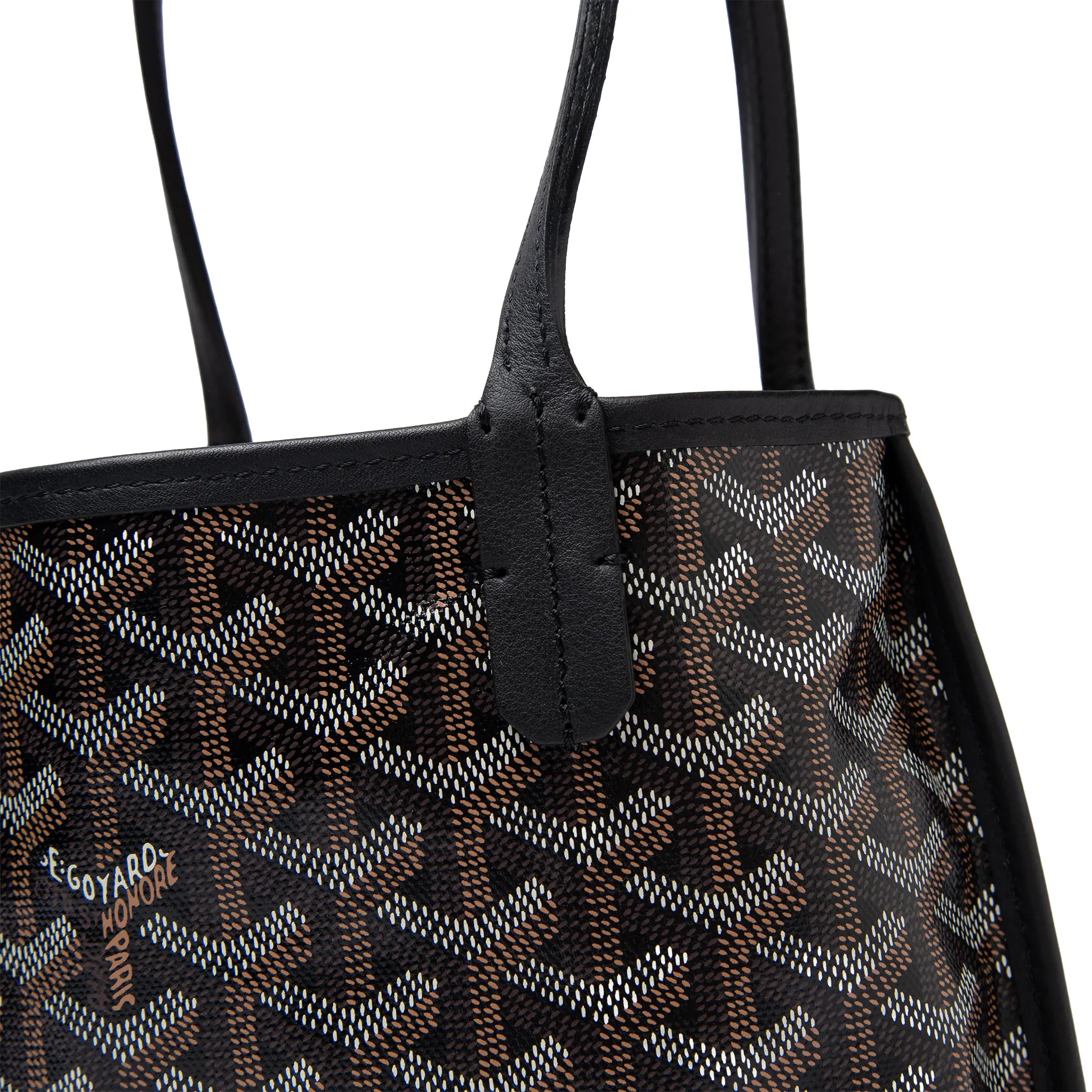 Detailed View of Goyard Anjou Mini Black Bag ANJOUSMINCG01TY01P